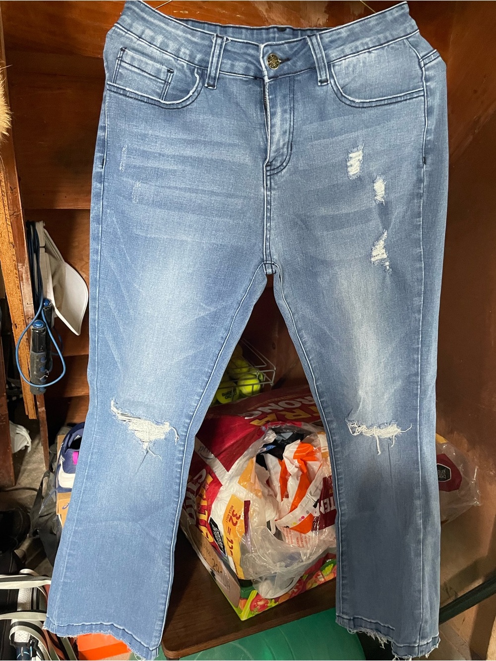 Light Blue Distressed Women's Jeans